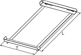META Traverses en cornières pour rayonnage à palettes, profondeur 1100 mm
