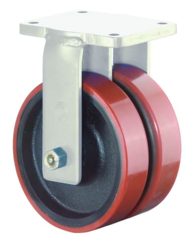 BS-ROLLEN Roulettes jumelées pour fortes charges, force 7000 kg, polyuréthane bandage