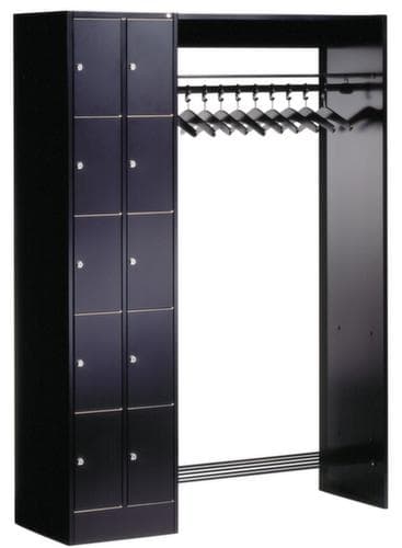 C+P Vestiaire à casiers Classic avec 10 casiers + porte-chapeaux + porte-chaussures, largeur 1410 mm