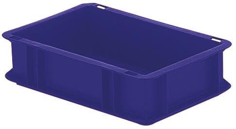 Bac gerbable norme Europe parois + fond pleins, bleu, capacité 4,5 l