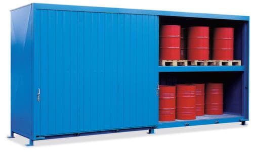 Lacont Conteneur de rayonnage pour produits dangereux pour max. 60 fûts de 200 litres
