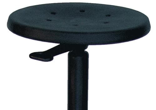 Tabouret pivotant, assise noir, roulettes