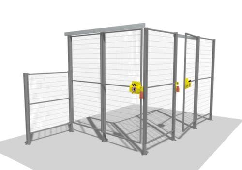 TROAX élément mural pour grille de protection de machine, hauteur x largeur 1250 x 200 mm