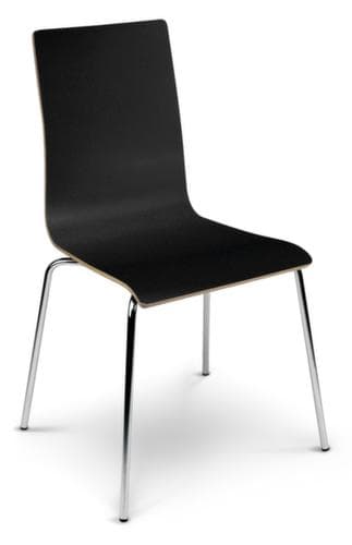 Nowy Styl Chaise coque en bois avec piètement 4 pieds