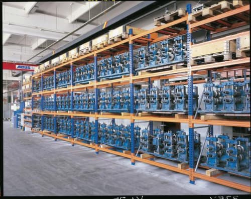META Rayonnage à palettes MULTIPAL pour 12 palettes, largeur 3770 mm, 3 niveaux de stockage