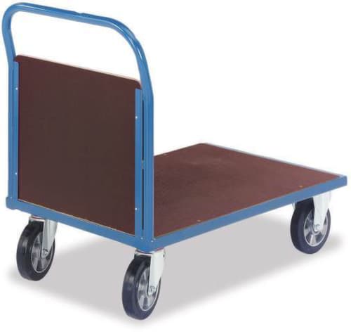 Rollcart Wagon à paroi frontale avec zone de chargement antidérapante, force 1200 kg, plateau longueur x largeur 1000 x 700 mm