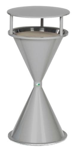 VAR Cendrier sur pied, type RAL 9006 aluminium blanc