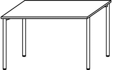 Gera Bureau à hauteur réglable Milano avec piètement 4 pieds