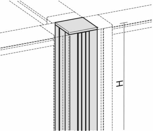 Gera colonne de liaison Pro ProfiLine pour cloison, hauteur 1600 mm