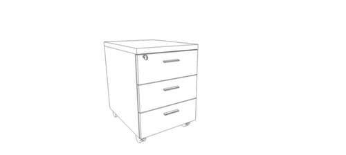 Quadrifoglio Caisson mobile, 3 tiroir(s), blanc/blanc