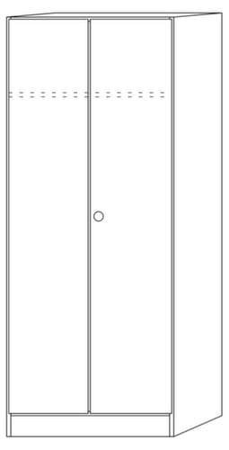 Armoire à portes battantes de bureau avec vestiaires