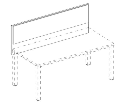 Nowy Styl Panneau d'attachement E10 pour table de bureau, largeur 2000 mm