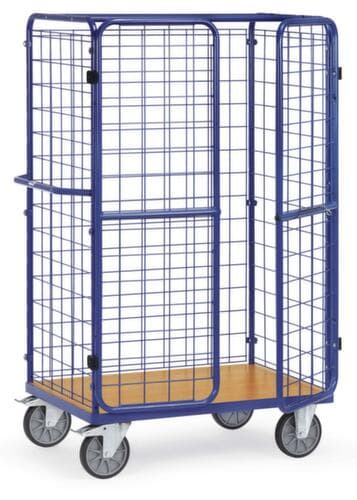 fetra Chariot de transport de colis avec parois grillagées