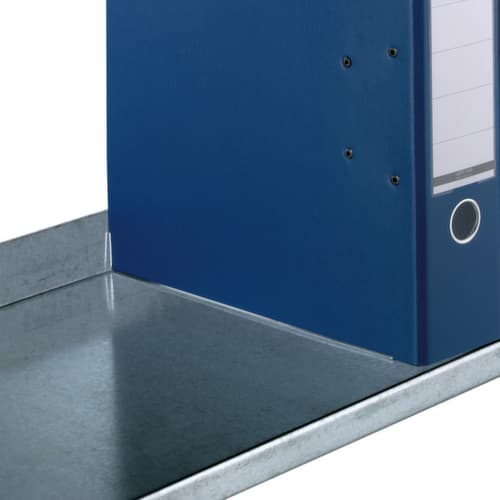 Rayonnage sans boulons pour classeurs, 6 tablettes, montant RAL3000 rouge vif