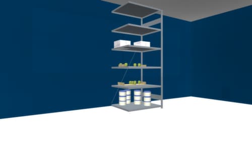 hofe Rayonnages sans vis en acier inoxydable, hauteur x largeur x profondeur 2500 x 1010 x 835 mm, 6 tablettes