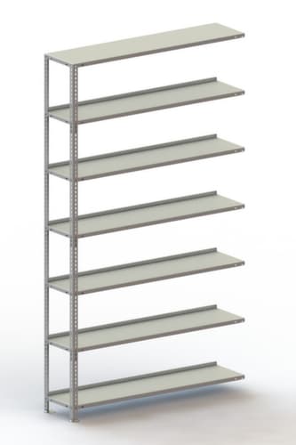 META Rayonnage à boulonner pour classeurs élément suivant, 7 tablettes, avec revêtement en zinc anti-corrosion