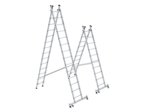 MUNK Combiné échelle-escabeau polyvalent avec traverse/patins nivello®