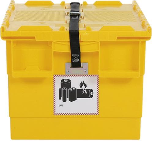 Récipient de stockage au lithium-ion avec matériau de remplissage pour la protection contre l'incendie, capacité 55 l