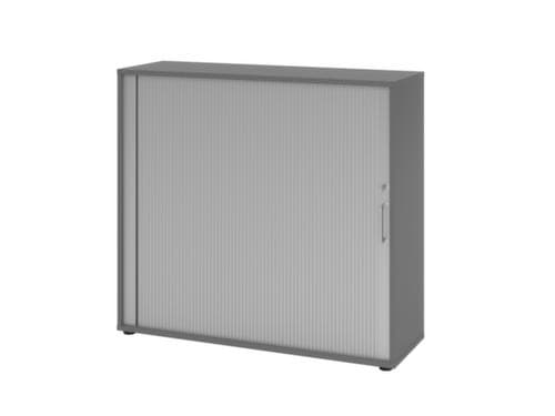 Armoire à rideaux transversaux 9Y, 3 hauteurs des classeurs, graphite/argent
