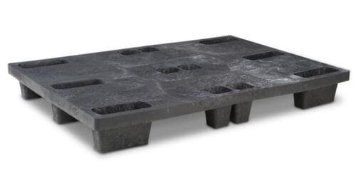 Palette gerbable plastique avec 9 pieds