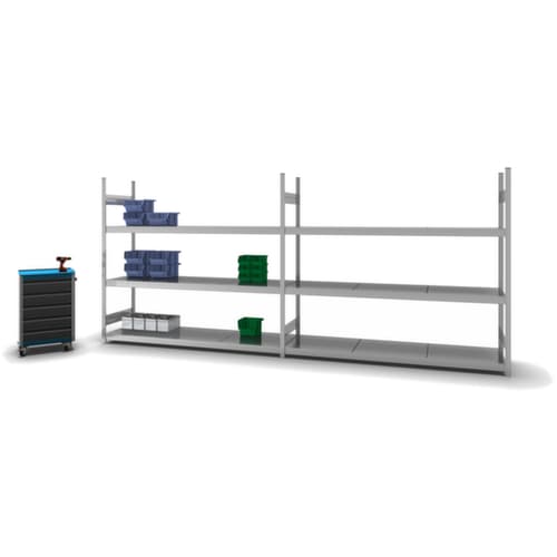 hofe Rayonnage grande largeur avec tablettes en acier