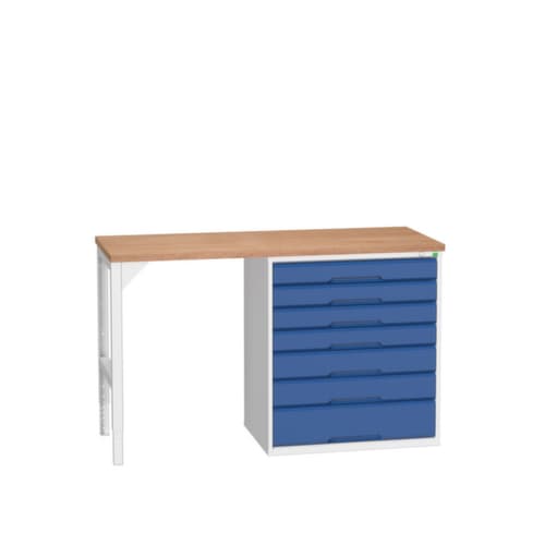 bott Établi verso, 7 tiroirs, RAL7035 gris clair/RAL5010 bleu gentiane