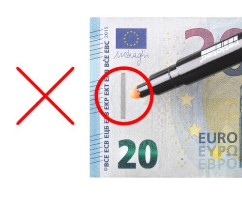 ratiotec Contrefaçon de pin's RP 50,pour toutes les monnaies, sauf les billets de banque en polymère