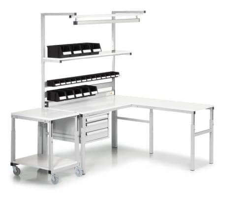 Treston Élément de montage ESD pour table de montage, largeur x profondeur 1000 x 500 mm, plaque gris clair