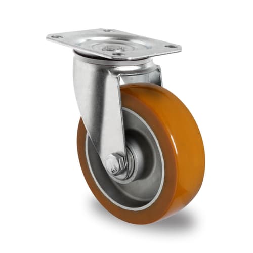 Cascoo Roulette pivotante, force 300 kg, polyuréthane bandage