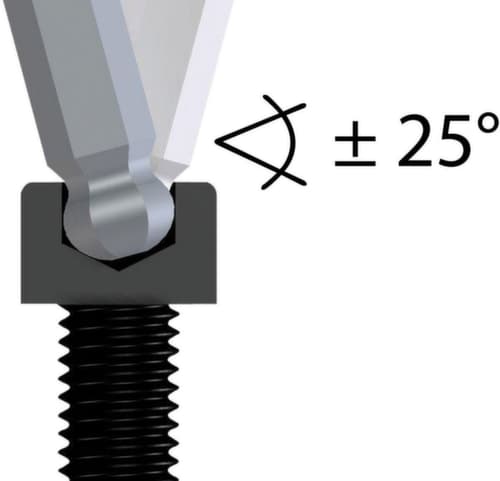 42 KEL 10 Tournevis d'angle XL tête sphérique 6 pans creux 10 mm