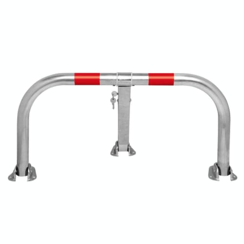 Barrière de parking rabattable SESAM, hauteur 455 mm, à cheviller