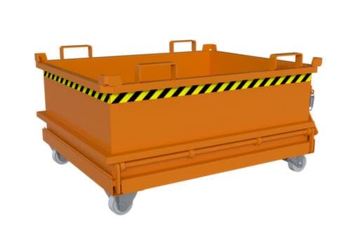 Bauer Mini-benne à fond ouvrant MSB 400 en RAL2000 orangé jaune