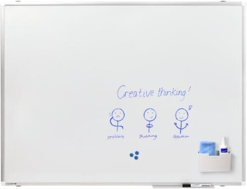 Legamaster Tableau blanc émaillé PREMIUM PLUS blanc, hauteur x largeur 900 x 1200 mm