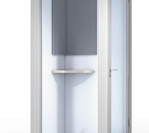 Kleusberg Tablette écritoire d'angle TRENDLINE pour cabine polyvalente
