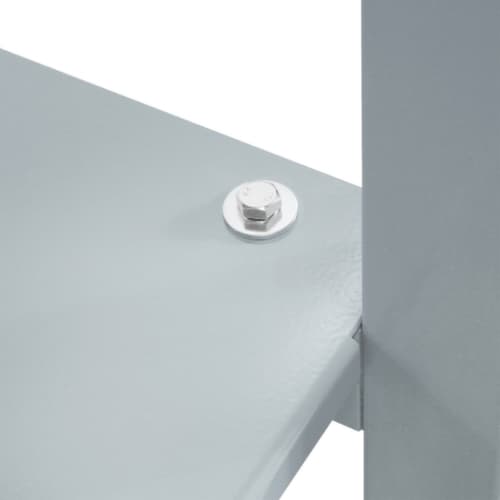 Établi avec plateau en hêtre massif, 4 tiroirs, 1 tablette, RAL7035 gris clair/RAL7016 gris anthracite