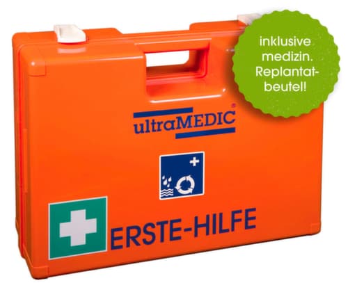 ultraMEDIC Mallette de premiers secours avec remplissage spécifique au secteur, calage selon DIN 13157