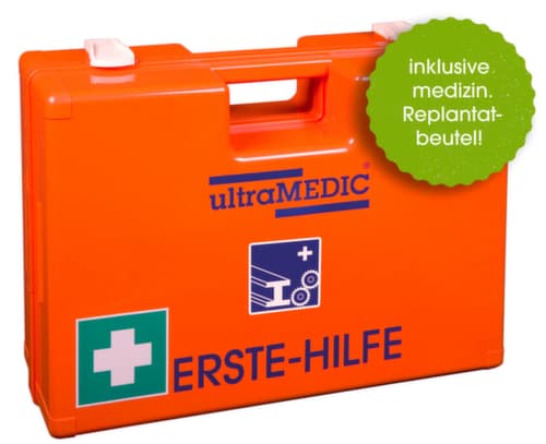 ultraMEDIC Mallette de premiers secours avec remplissage spécifique au secteur, calage selon DIN 13157