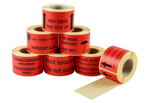 EICHNER Étiquettes de signalisation en papier/plastique rouge