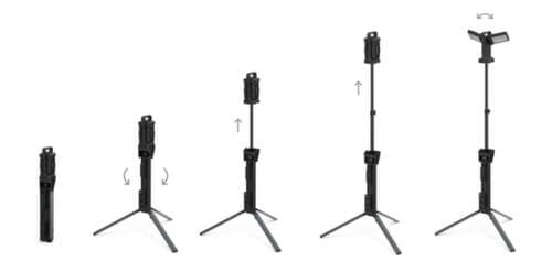 Ansmann Lampadaire à DEL avec 4 têtes de lampe
