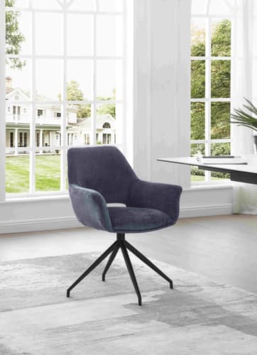 Bisley Siège visiteur Easy Meet G 739 avec accoudoirs, assise tissu (100 % polyester), bleu Oxford