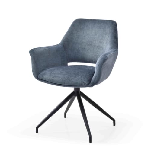 Bisley Siège visiteur Easy Meet G 739 avec accoudoirs, assise tissu (100 % polyester), bleu Oxford