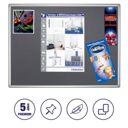 Franken panneau d'affichage pour glissière murale modulaire
