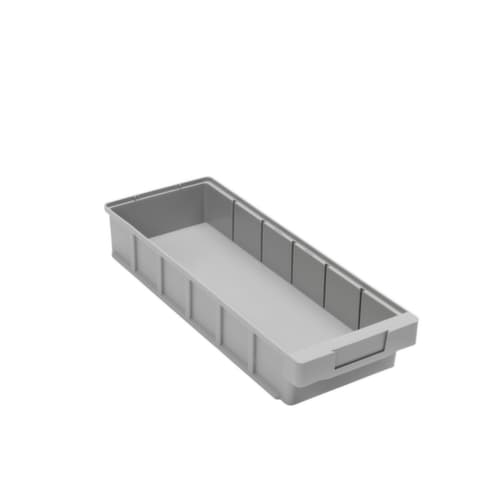 Bac compartimentable avec poignée encastrée ergonomique, gris, profondeur 500 mm