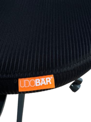 UDOBÄR chaise de bureau pivotante Shield avec mécanisme de basculement, dossier maille avec support, noir