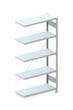 META Panneau d'extension pour le rayonnage sans CLIP vis, hauteur x largeur x profondeur 2000 x 1006 x 436 mm, 5 tablettes