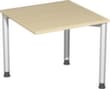 Gera Angle de liaison anguleux Milano avec 3 pieds d'appui, largeur x profondeur 800 x 800 mm, plaque érable