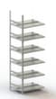 META Porte-fichiers à visser Champ de saisie à utiliser des deux côtés, 6 tablettes, avec revêtement en zinc anti-corrosion