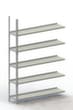 META Rayonnage à boulonner pour classeurs élément suivant, 5 tablettes, RAL7035 gris clair