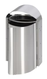 Poubelle en acier inoxydable pour l'extérieur, 50 l