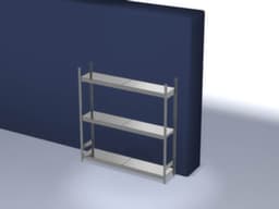 hofe Rayonnage grande largeur avec tablettes en acier